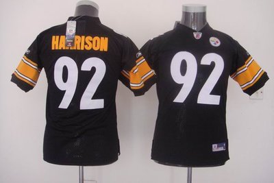 Youth Pittsburgh Steelers 92 James Harrison Black Jerseys