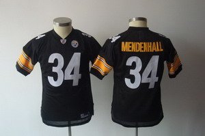 Pittsburgh Steelers 34 Rashard Mendenhall black Kids Jersey