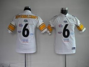 Youth Pittsburgh Steelers 6 Time Super Bowl Champs White