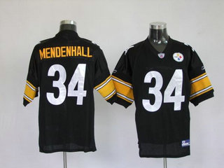 Youth Pittsburgh Steelers 34 Rashard Mendenhall Black Jerseys