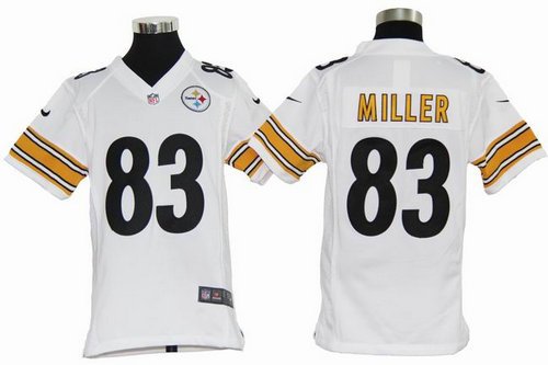 Youth Nike Pittsburgh Steelers 83 Heath Miller white Jerseys