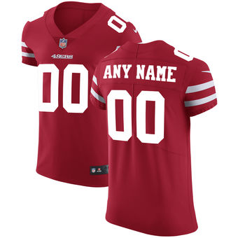 Men's San Francisco 49ers Nike Scarlet Vapor Untouchable Custom Elite Jersey Men's San Francisco 49ers Nike Scarlet Vapor Untouchable Custom Elite Jersey