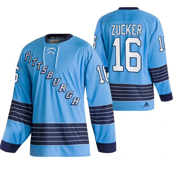 Men's Pittsburgh Penguins #16 Jason Zucker 2022 Blue Classics Stitched Jersey Men's Pittsburgh Penguins #16 Jason Zucker 2022 Blue Classics Stitched Jersey