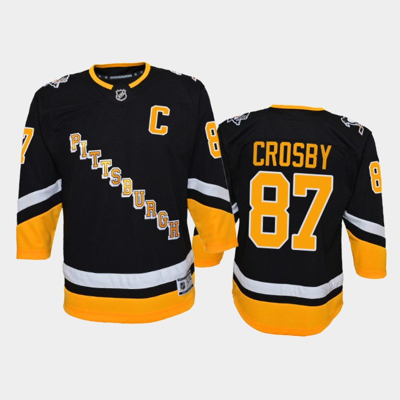 Youth Pittsburgh Penguins #87 Sidney Crosby 2021 2022 Black Stitched Jersey Youth Pittsburgh Penguins #87 Sidney Crosby 2021 2022 Black Stitched Jersey