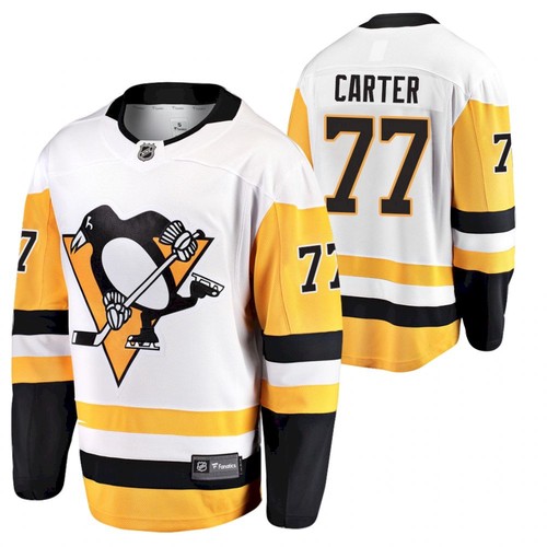 Men's Pittsburgh Penguins #77 Jeff Carter 2021 White Jersey Men's Pittsburgh Penguins #77 Jeff Carter 2021 White Jersey