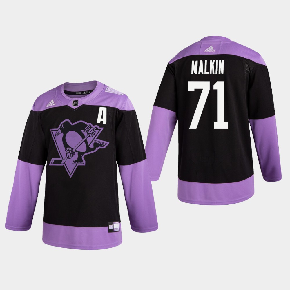 Penguins #71 Evgeni Malkin Hockey Fights Cancer Practice Black Jersey Penguins #71 Evgeni Malkin Hockey Fights Cancer Practice Black Jersey