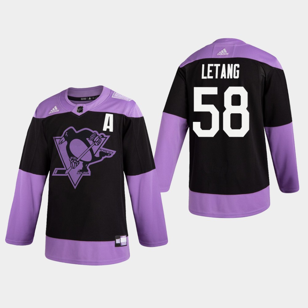 Penguins #58 Kris Letang Black Practice Hockey Fights Cancer Jersey Penguins #58 Kris Letang Black Practice Hockey Fights Cancer Jersey