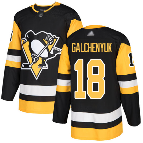 Penguins #18 Alex Galchenyuk Black Home Authentic Stitched Hockey Jersey Penguins #18 Alex Galchenyuk Black Home Authentic Stitched Hockey Jersey
