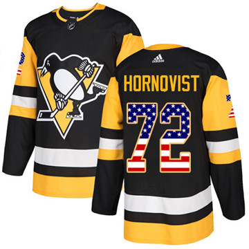 Adidas Penguins #72 Patric Hornqvist Black Home Authentic USA Flag Stitched NHL Jersey Adidas Penguins #72 Patric Hornqvist Black Home Authentic USA Flag Stitched NHL Jersey