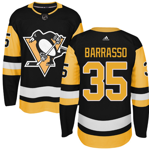Adidas Penguins #35 Tom Barrasso Black Alternate Authentic Stitched NHL Jersey Adidas Penguins #35 Tom Barrasso Black Alternate Authentic Stitched NHL Jersey