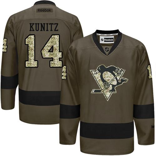 Penguins #14 Chris Kunitz Green Salute to Service Stitched NHL Jersey Penguins #14 Chris Kunitz Green Salute to Service Stitched NHL Jersey