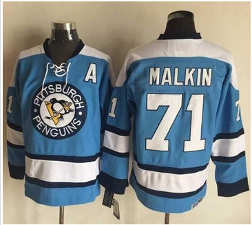 Pittsburgh Penguins #71 Evgeni Malkin Blue Alternate CCM Throwback Stitched NHL Jersey Pittsburgh Penguins #71 Evgeni Malkin Blue Alternate CCM Throwback Stitched NHL Jersey