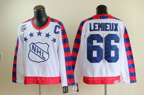 Pittsburgh Penguins 66 Mario Lemieux all star 75th Anniversary white CCM Jersey Pittsburgh Penguins 66 Mario Lemieux all star 75th Anniversary white CCM Jersey