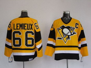 Pittaburgh Penguins 66 Marrio Lemieux Yellow Jerseys C patch Pittaburgh Penguins 66 Marrio Lemieux Yellow Jerseys C patch