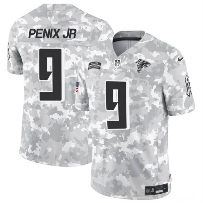 Men's Atlanta Falcons #9 Michael Penix Jr. 2024 F.U.S.E Arctic Camo Salute To Service Limited Stitched Football Jersey Men's Atlanta Falcons #9 Michael Penix Jr. 2024 F.U.S.E Arctic Camo Salute To Service Limited Stitched Football Jersey