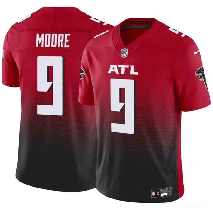 Men's Atlanta Falcons #9 Rondale Moore Red Black 2023 F.U.S.E Vapor Untouchable Limited Stitched Football Jersey Men's Atlanta Falcons #9 Rondale Moore Red Black 2023 F.U.S.E Vapor Untouchable Limited Stitched Football Jersey
