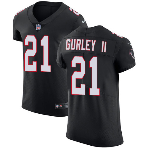 Nike Falcons #21 Todd Gurley II Black Alternate Men's Stitched NFL New Elite Jersey Nike Falcons #21 Todd Gurley II Black Alternate Men's Stitched NFL New Elite Jersey