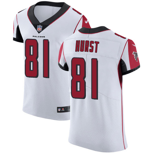 Nike Falcons #81 Hayden Hurst White Men's Stitched NFL New Elite Jersey Nike Falcons #81 Hayden Hurst White Men's Stitched NFL New Elite Jersey