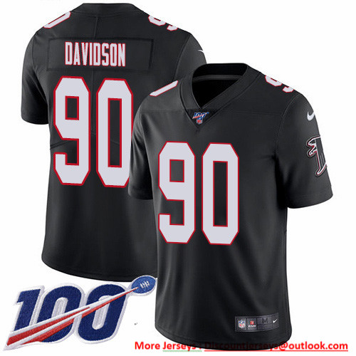 Nike Falcons #90 Marlon Davidson Black Alternate Men's Stitched NFL 100th Season Vapor Untouchable Limited Jersey Nike Falcons #90 Marlon Davidson Black Alternate Men's Stitched NFL 100th Season Vapor Untouchable Limited Jersey