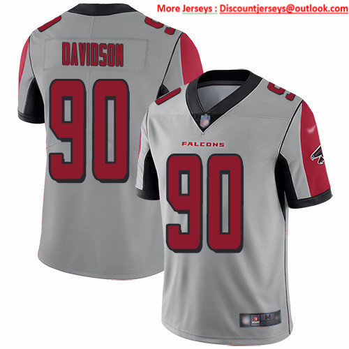 Nike Falcons #90 Marlon Davidson Silver Men's Stitched NFL Limited Inverted Legend Jersey Nike Falcons #90 Marlon Davidson Silver Men's Stitched NFL Limited Inverted Legend Jersey