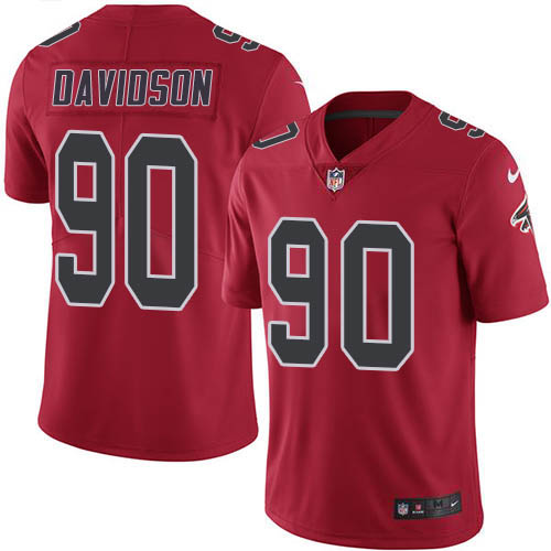 Nike Falcons #90 Marlon Davidson Red Men's Stitched NFL Limited Rush Jersey Nike Falcons #90 Marlon Davidson Red Men's Stitched NFL Limited Rush Jersey