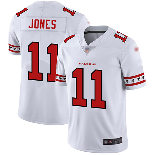 Falcons #11 Julio Jones White Men's Stitched Football Limited Team Logo Fashion Jersey Falcons #11 Julio Jones White Men's Stitched Football Limited Team Logo Fashion Jersey