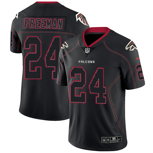 Nike Falcons #24 Devonta Freeman Lights Out Black Men's Stitched NFL Limited Rush Jersey Nike Falcons #24 Devonta Freeman Lights Out Black Men's Stitched NFL Limited Rush Jersey