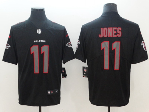 Nike Falcons #11 Julio Jones Black Men's Stitched NFL Limited Rush Impact Jersey Nike Falcons #11 Julio Jones Black Men's Stitched NFL Limited Rush Impact Jersey