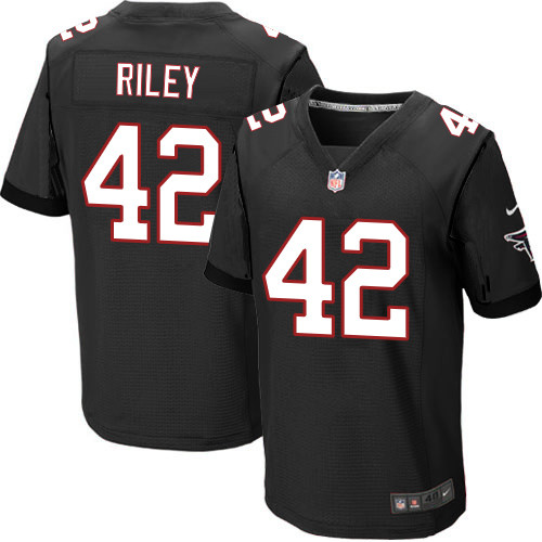 Nike Falcons #42 Duke Riley Black Alternate Men's Stitched NFL Elite Jersey Nike Falcons #42 Duke Riley Black Alternate Men's Stitched NFL Elite Jersey