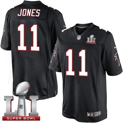 Nike Falcons #11 Julio Jones Black Alternate Super Bowl LI 51 Men's Stitched NFL Limited Jersey Nike Falcons #11 Julio Jones Black Alternate Super Bowl LI 51 Men's Stitched NFL Limited Jersey