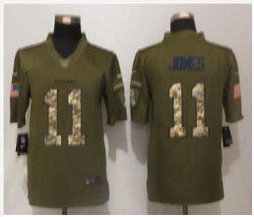 Nike Atlanta Falcons #11 Julio Jones Green Men's Stitched NFL Limited Salute To Service Jersey Nike Atlanta Falcons #11 Julio Jones Green Men's Stitched NFL Limited Salute To Service Jersey