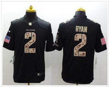 New Atlanta Falcons #2 Matt Ryan Black NFL Limited Salute to Service jersey