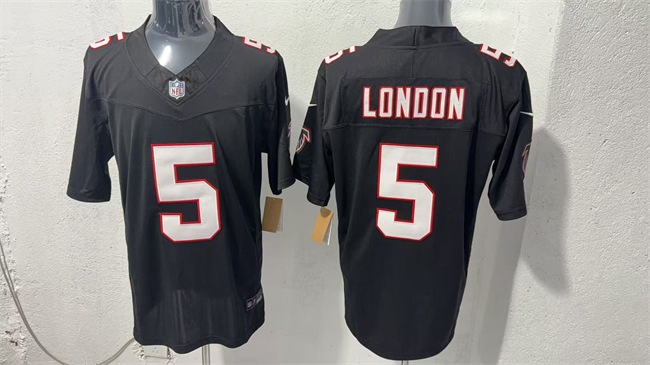 Men's Atlanta Falcons #5 Drake London Black F.U.S.E. Vapor Untouchable Limited Stitched Football Jersey