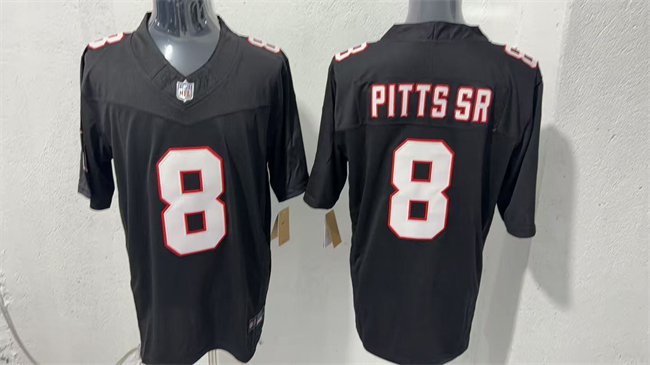 Men's Atlanta Falcons #8 Kyle Pitts Black F.U.S.E. Vapor Untouchable Limited Stitched Football Jersey