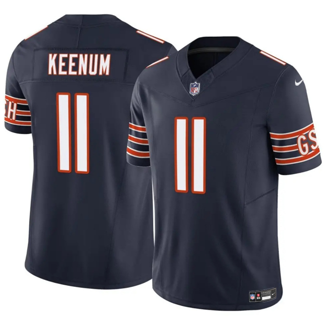 Men's Chicago Bears #11 Case Keenum Navy 2025 F.U.S.E. Vapor Untouchable Limited Stitched Football Jersey Men's Chicago Bears #11 Case Keenum Navy 2025 F.U.S.E. Vapor Untouchable Limited Stitched Football Jersey