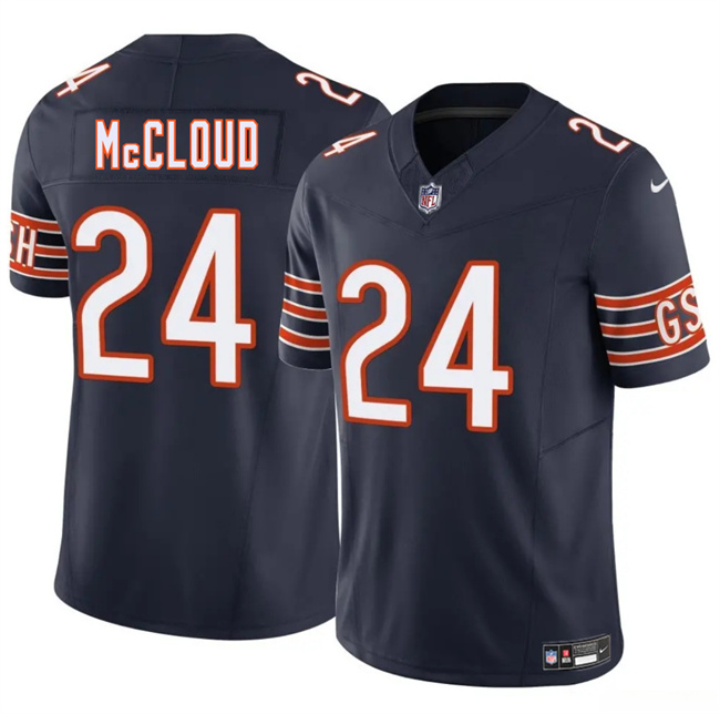 Men's Chicago Bears #24 Nick McCloud Navy 2025 F.U.S.E. Vapor Untouchable Limited Stitched Football Jersey Men's Chicago Bears #24 Nick McCloud Navy 2025 F.U.S.E. Vapor Untouchable Limited Stitched Football Jersey