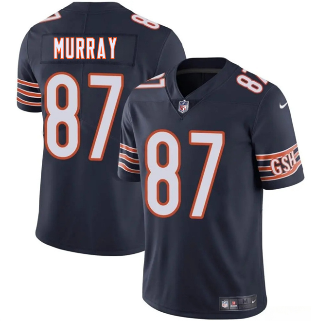 Men's Chicago Bears #87 Jordan Murray Navy 2025 Vapor Stitched Football Jersey Men's Chicago Bears #87 Jordan Murray Navy 2025 Vapor Stitched Football Jersey
