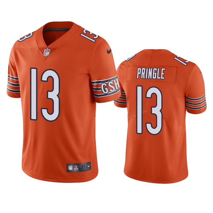 Men's Chicago Bears #13 Byron Pringle Orange Vapor Untouchable Limited Stitched Football Jersey Men's Chicago Bears #13 Byron Pringle Orange Vapor Untouchable Limited Stitched Football Jersey
