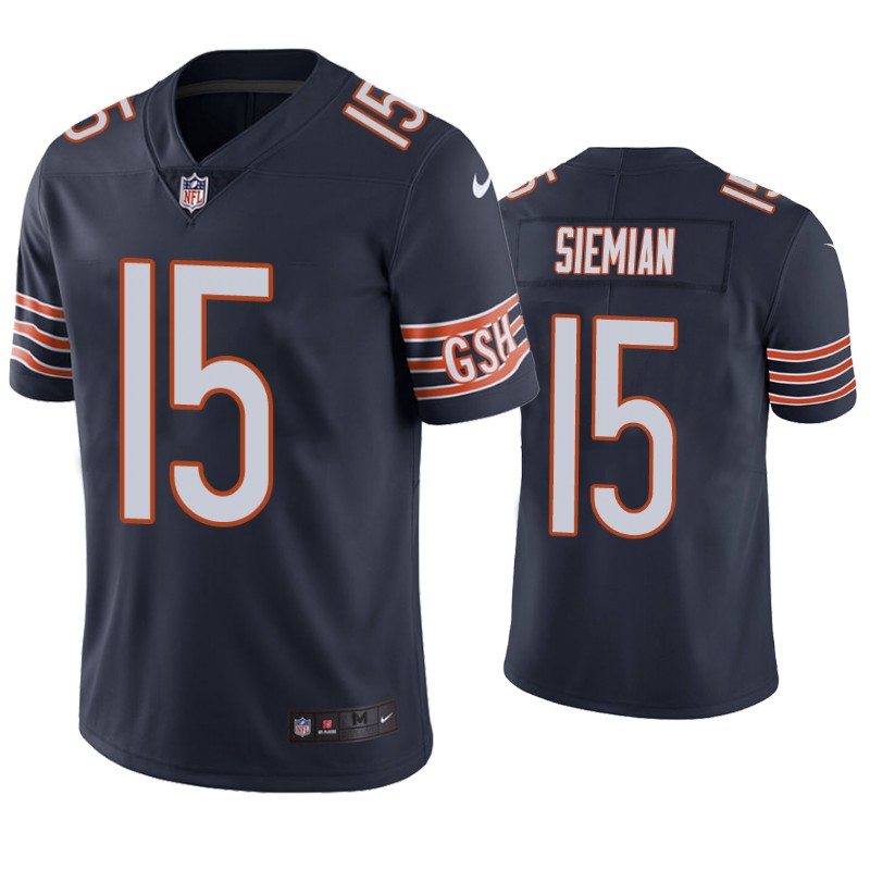 Men's Chicago Bears #15 Trevor Siemian Navy Vapor Untouchable Limited Stitched Jersey Men's Chicago Bears #15 Trevor Siemian Navy Vapor Untouchable Limited Stitched Jersey