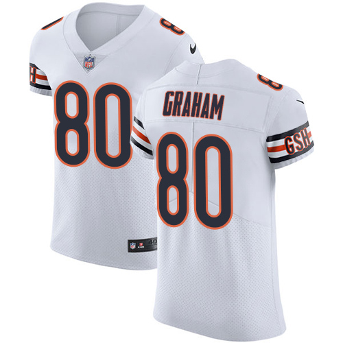 Nike Bears #80 Jimmy Graham White Men's Stitched NFL New Elite Jersey Nike Bears #80 Jimmy Graham White Men's Stitched NFL New Elite Jersey