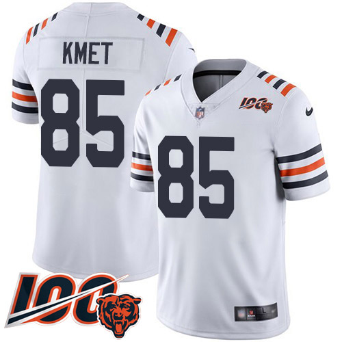 Nike Bears #85 Cole Kmet White Alternate Men's Stitched NFL Vapor Untouchable Limited 100th Season Jersey Nike Bears #85 Cole Kmet White Alternate Men's Stitched NFL Vapor Untouchable Limited 100th Season Jersey