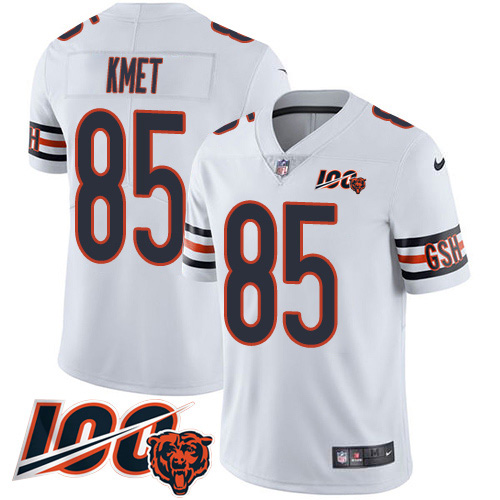 Nike Bears #85 Cole Kmet White Men's Stitched NFL 100th Season Vapor Untouchable Limited Jersey Nike Bears #85 Cole Kmet White Men's Stitched NFL 100th Season Vapor Untouchable Limited Jersey