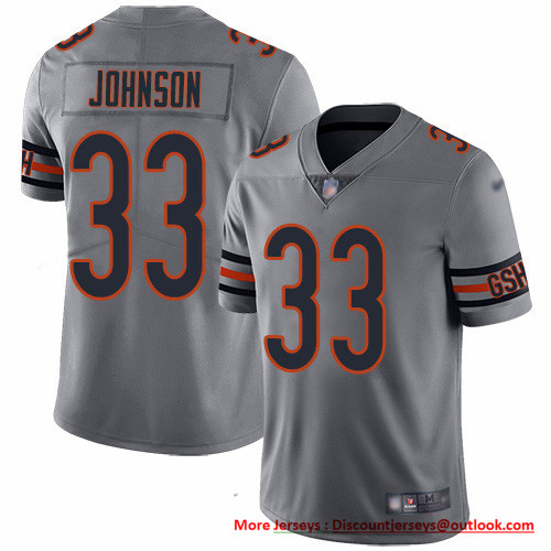 Nike Bears #33 Jaylon Johnson Silver Men's Stitched NFL Limited Inverted Legend Jersey Nike Bears #33 Jaylon Johnson Silver Men's Stitched NFL Limited Inverted Legend Jersey