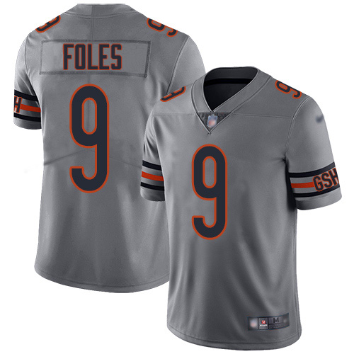 Nike Bears #9 Nick Foles Silver Men's Stitched NFL Limited Inverted Legend Jersey Nike Bears #9 Nick Foles Silver Men's Stitched NFL Limited Inverted Legend Jersey