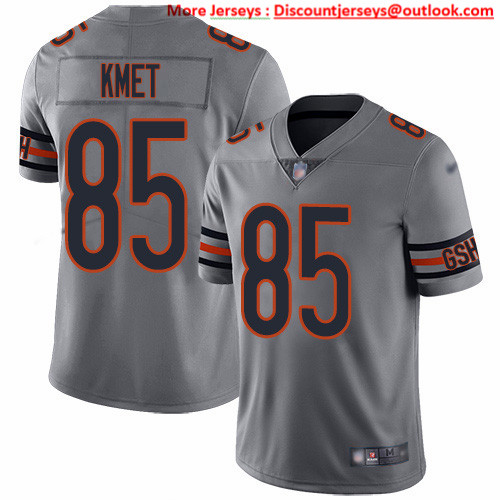 Nike Bears #85 Cole Kmet Silver Men's Stitched NFL Limited Inverted Legend Jersey Nike Bears #85 Cole Kmet Silver Men's Stitched NFL Limited Inverted Legend Jersey