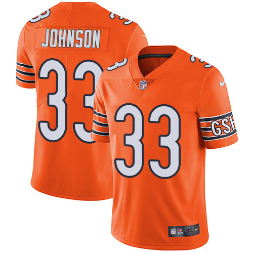 Nike Bears #33 Jaylon Johnson Orange Men's Stitched NFL Limited Rush Jersey Nike Bears #33 Jaylon Johnson Orange Men's Stitched NFL Limited Rush Jersey
