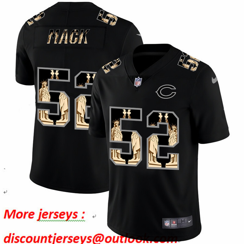 Nike Bears 52 Khalil Mack Black Statue Of Liberty Limited Jersey Nike Bears 52 Khalil Mack Black Statue Of Liberty Limited Jersey