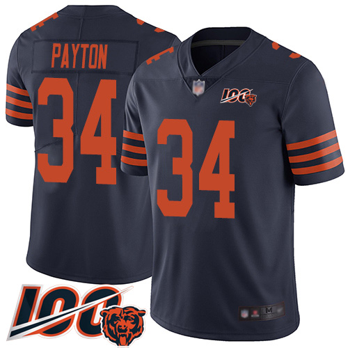 Bears #34 Walter Payton Navy Blue Alternate Men's Stitched Football 100th Season Vapor Limited Jersey Bears #34 Walter Payton Navy Blue Alternate Men's Stitched Football 100th Season Vapor Limited Jersey