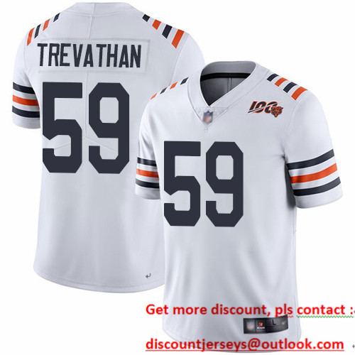 Bears #59 Danny Trevathan White Alternate Men's Stitched Football Vapor Untouchable Limited 100th Season Jersey Bears #59 Danny Trevathan White Alternate Men's Stitched Football Vapor Untouchable Limited 100th Season Jersey