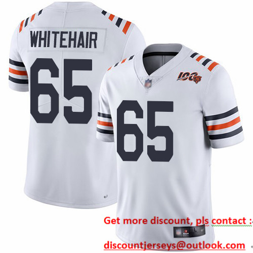 Bears #65 Cody Whitehair White Alternate Men's Stitched Football Vapor Untouchable Limited 100th Season Jersey Bears #65 Cody Whitehair White Alternate Men's Stitched Football Vapor Untouchable Limited 100th Season Jersey